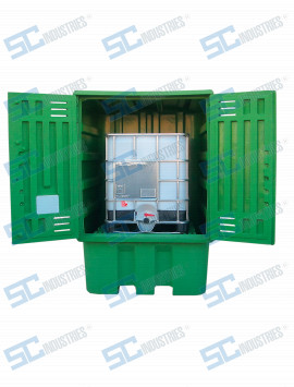 Armadi di raccolta e stoccaggio fusti e cisterne litri 1000 in polietilene Eco-Box