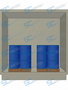 Containers coibentati per stoccaggio fusti in verticale